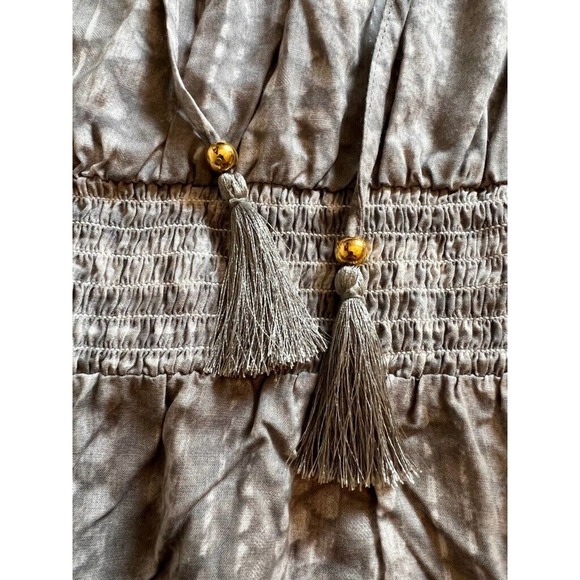 Lascana Venus Womens Dress‎ Gray Front Tie Maxi Scoop Neck 3/4 Sleeve Boho XL - Picture 7 of 11